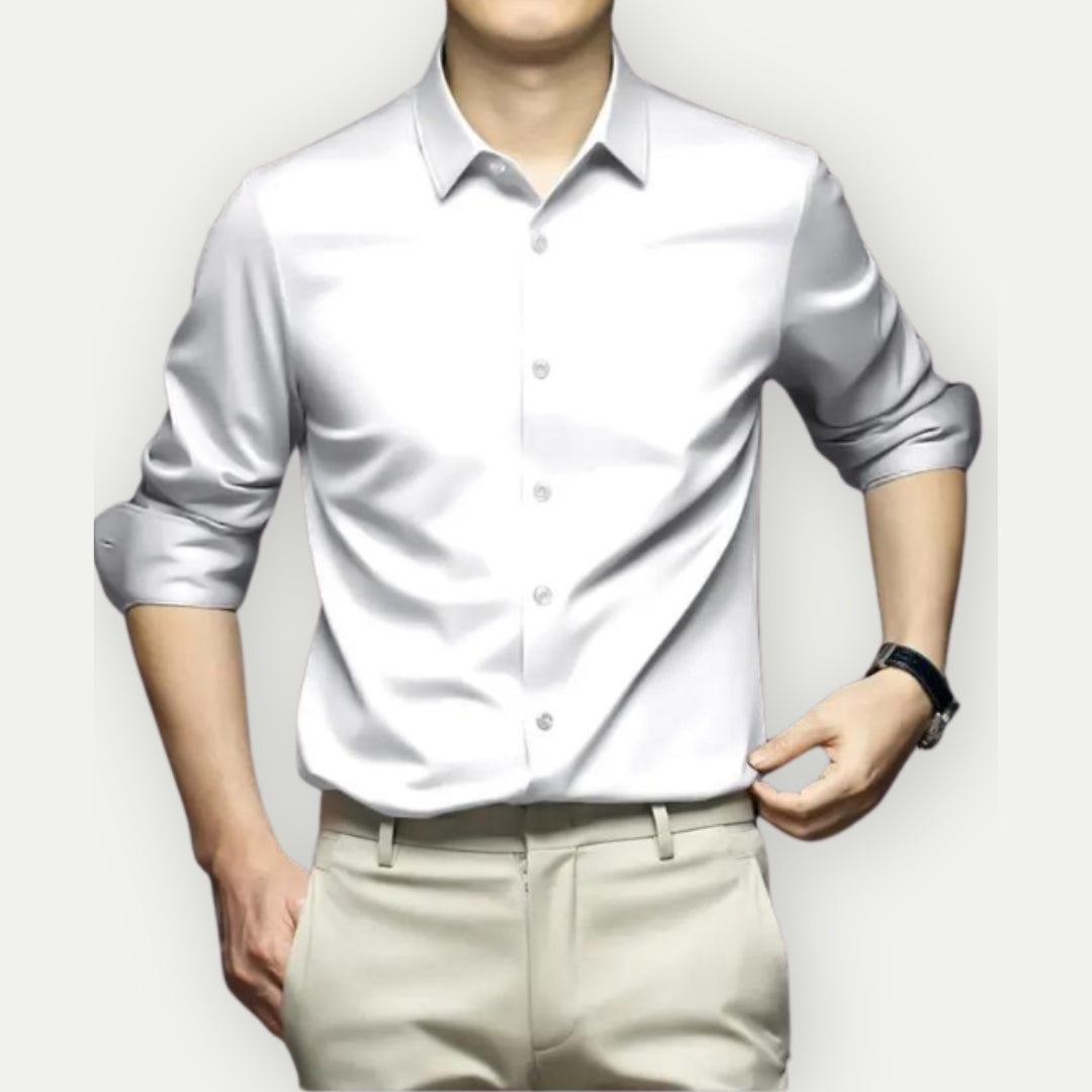 Wrinkle-Resistant Poplin Shirt — Long Sleeve