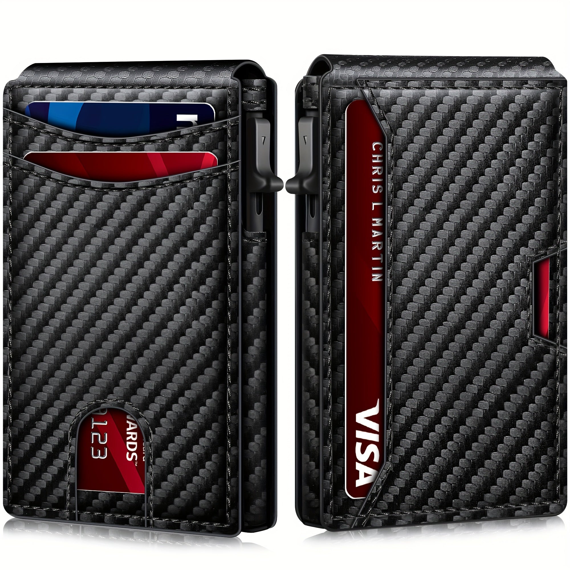Men's RFID Blocking Bifold Wallet with Pop-up Card | FREE Surprise Gift