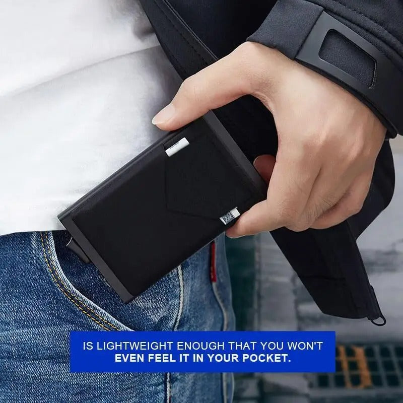 RFID Pop-Up Slim Wallet – Metal Edition