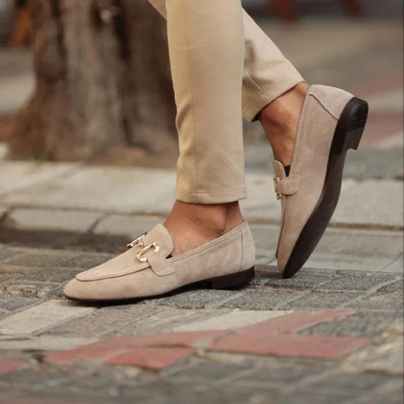 Men's Loafers Suede with Horsebit Detail