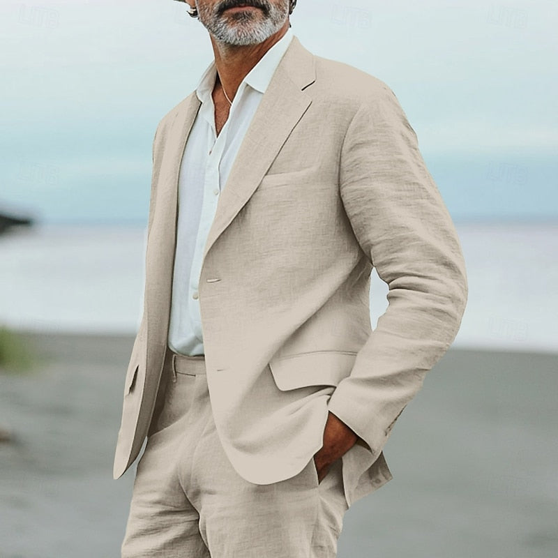 Men’s 2-Piece Linen Suit