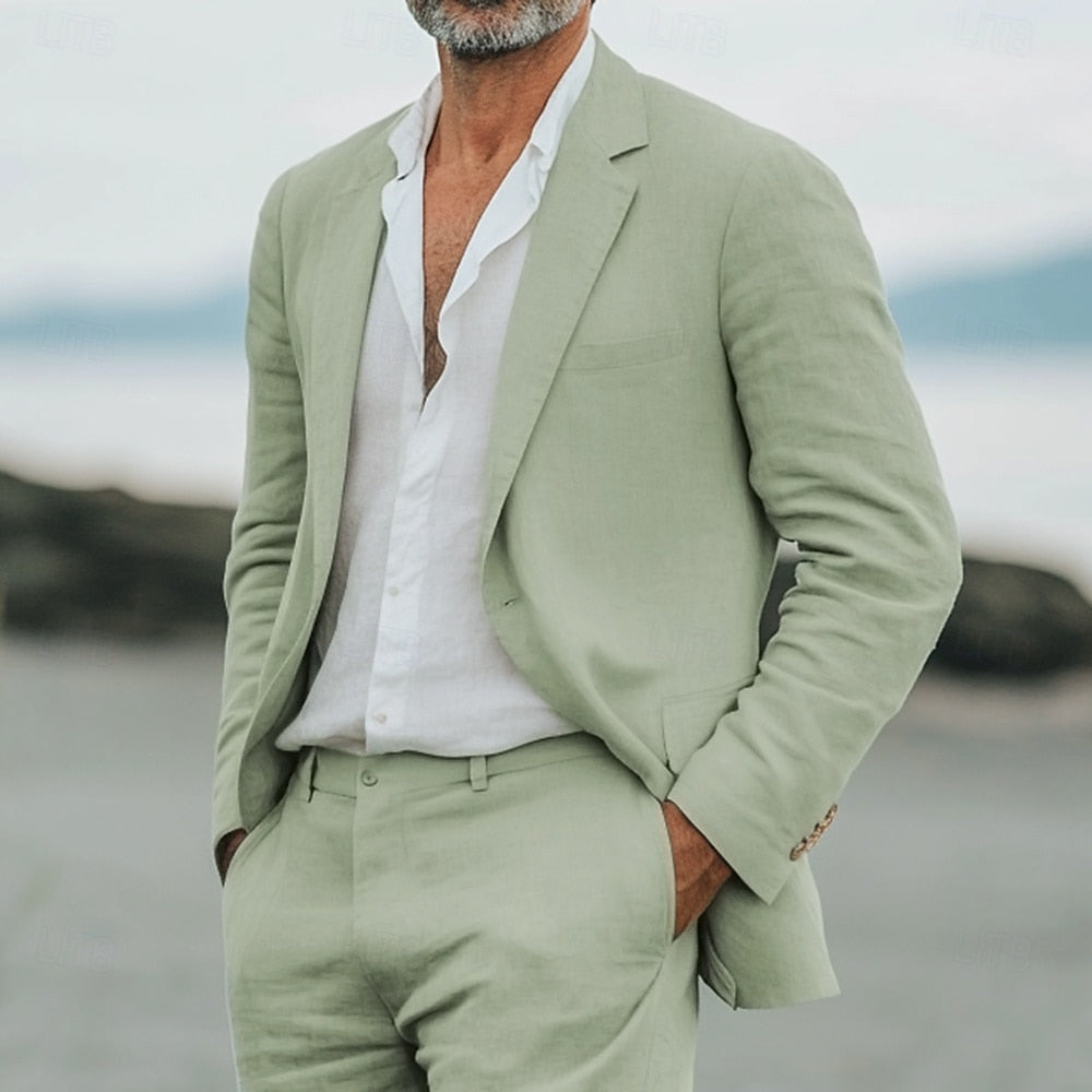 Men’s 2-Piece Linen Suit