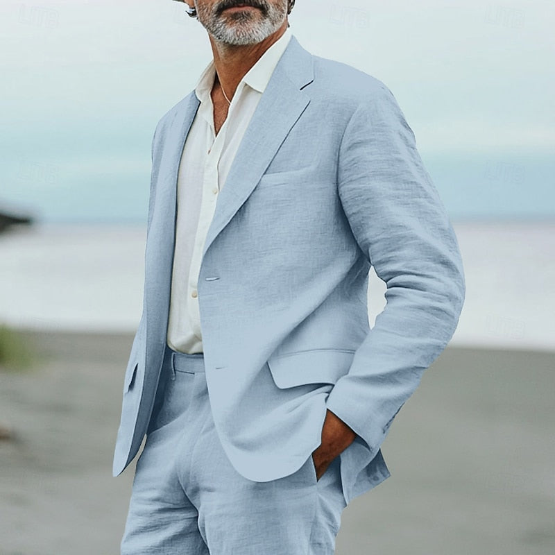 Men’s 2-Piece Linen Suit